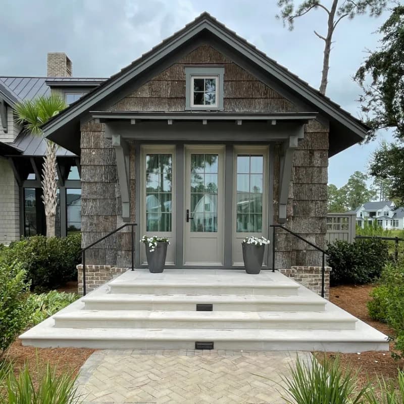 Decorative concrete walkway